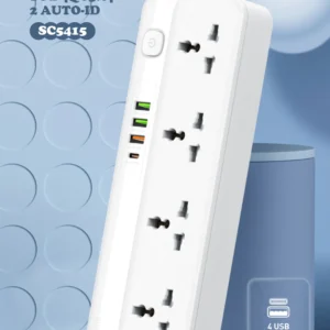 LDNIO SC5415 2500W Defender Series 5Ports Universal Power Socket White EU Plug