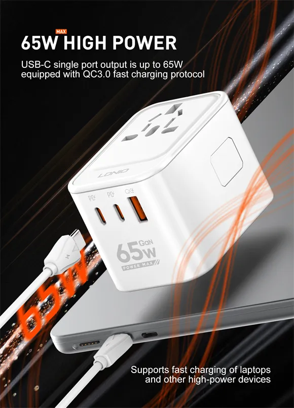 Ldnio Z6 GaN65W Universal Adapter All-In-One Adapter