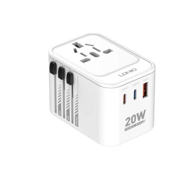 LDNIO Z9 Gan 20w Universal Adapter All-In-One Adapter