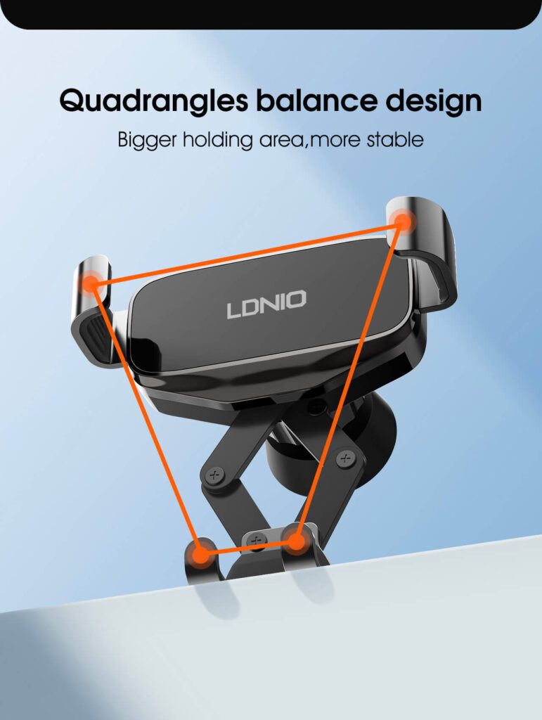 Automatic tightening function, it would clamp firmly once put on phone