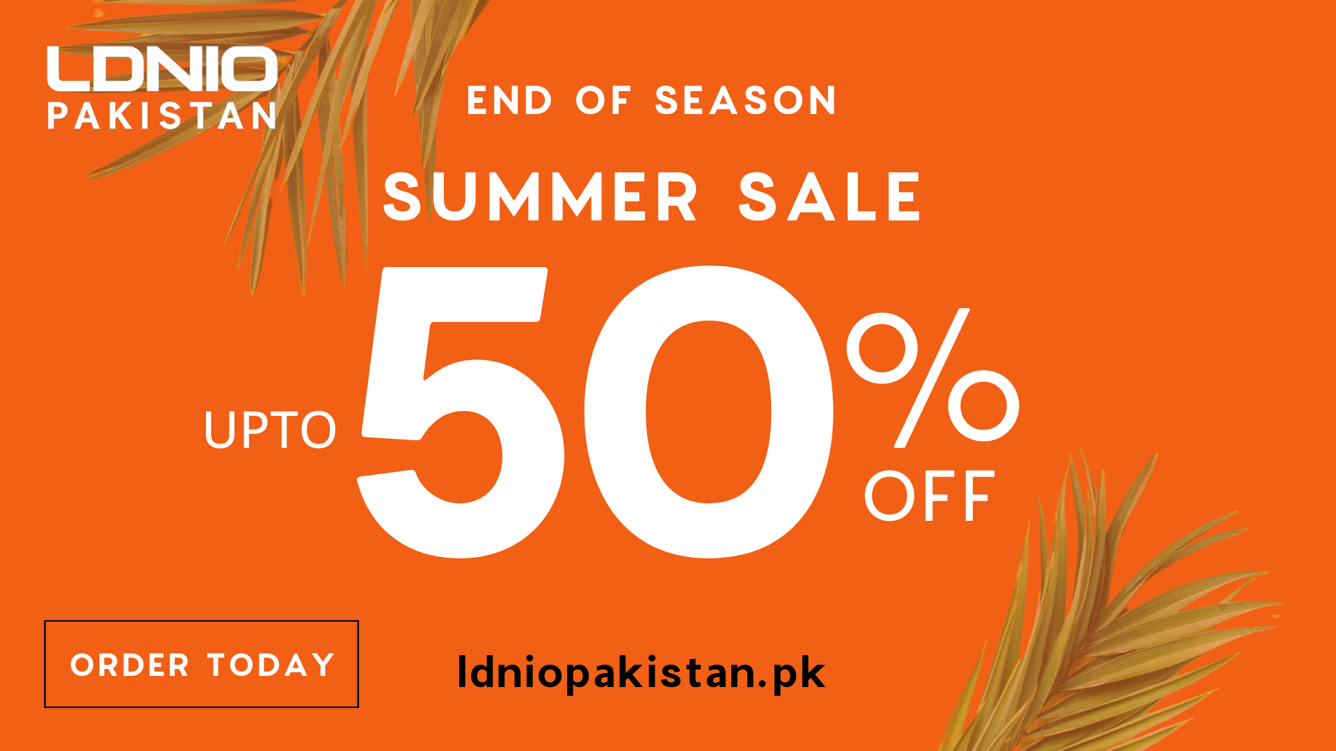Ldnio Pakistan Summer End Sale Save Big with Up to 50% Off