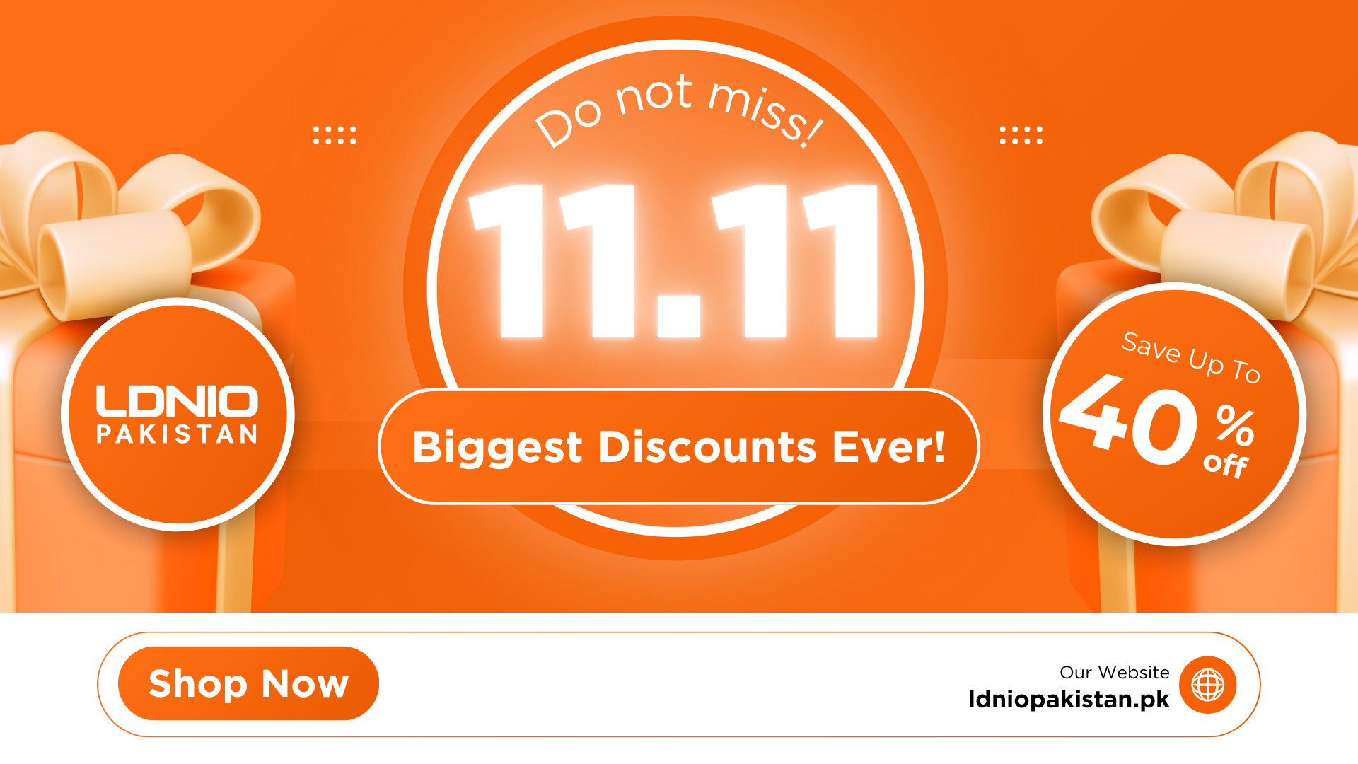 11.11 Mega Sale Pakistan Up to 40% Off LDNIO Products
