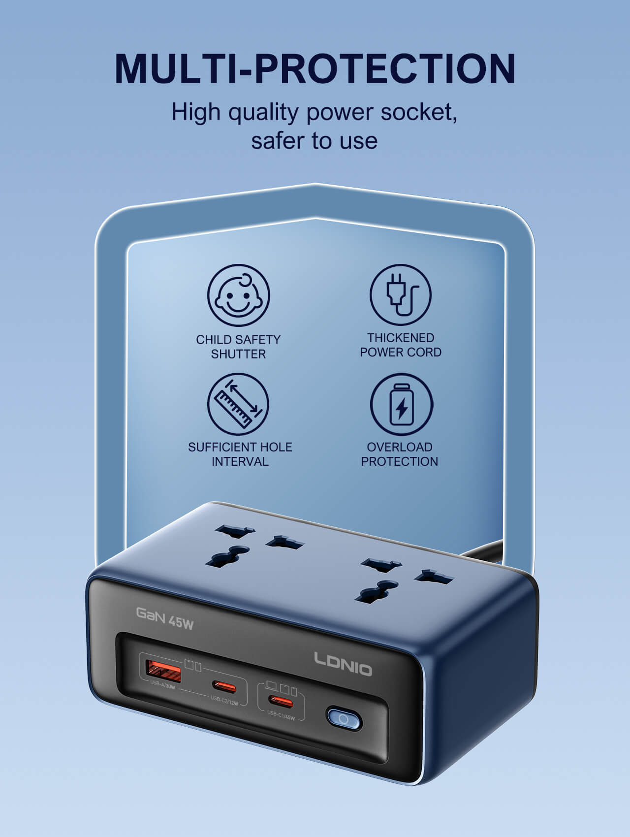 65W Multifunction Universal Power Adapter SC1418