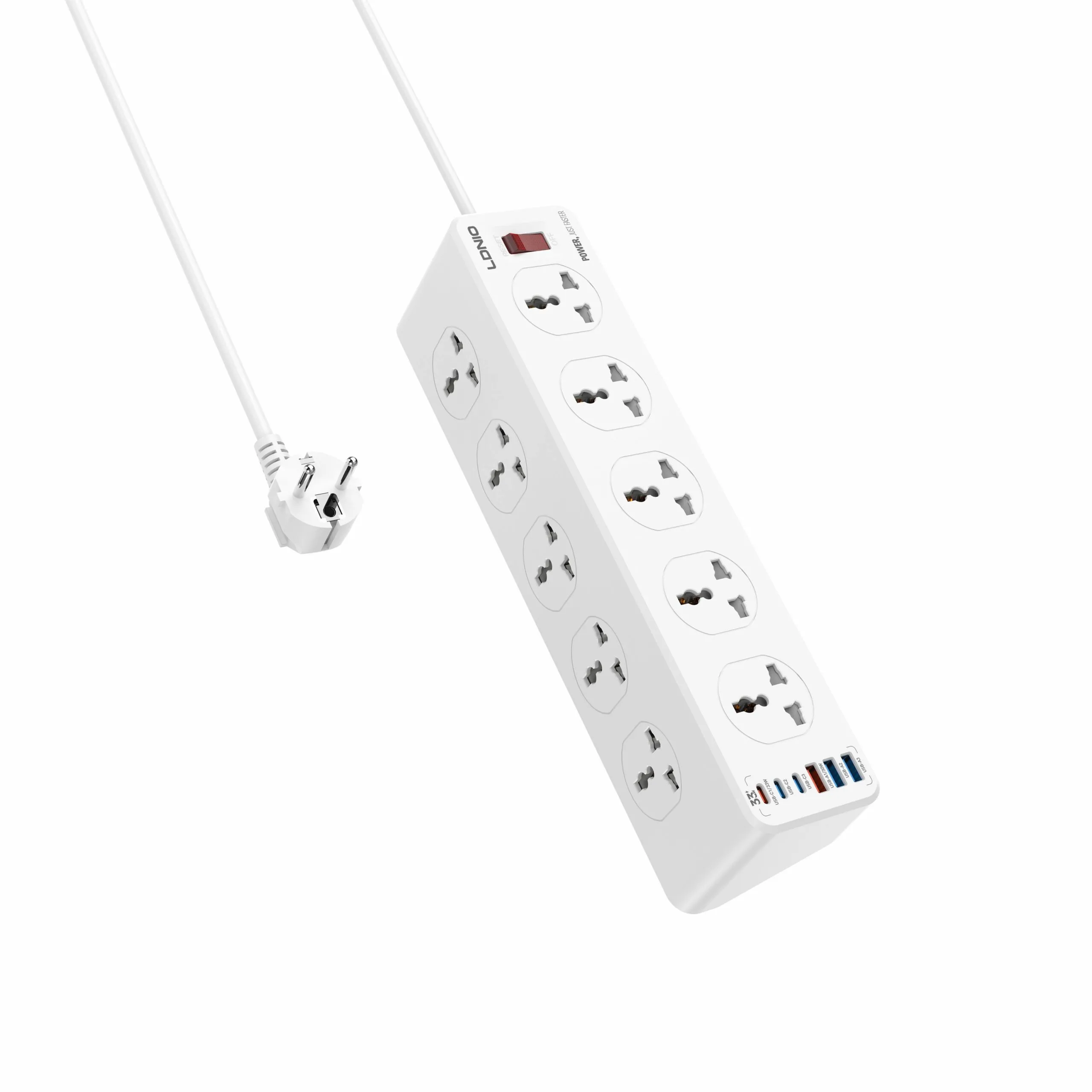 LDNIO SC10610C Power Socket Extension Universal Power Strip With 10 Outlets 2M 1 scaled