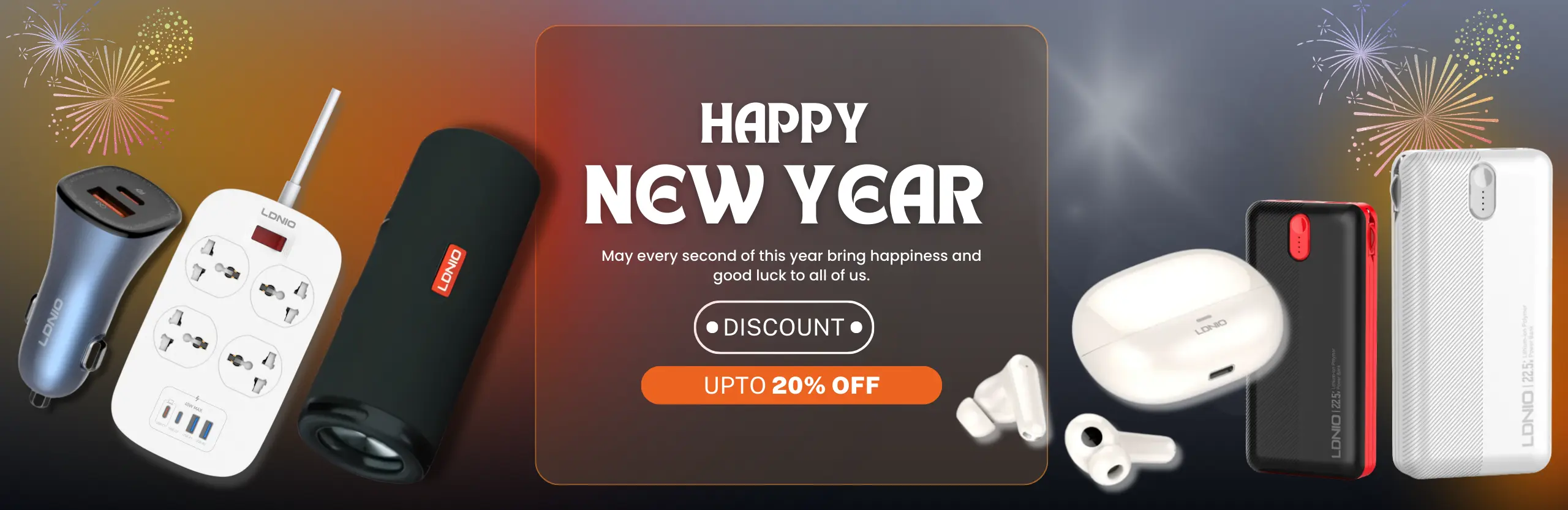New Year Sale Banner LDNIO Pakistan Desktop