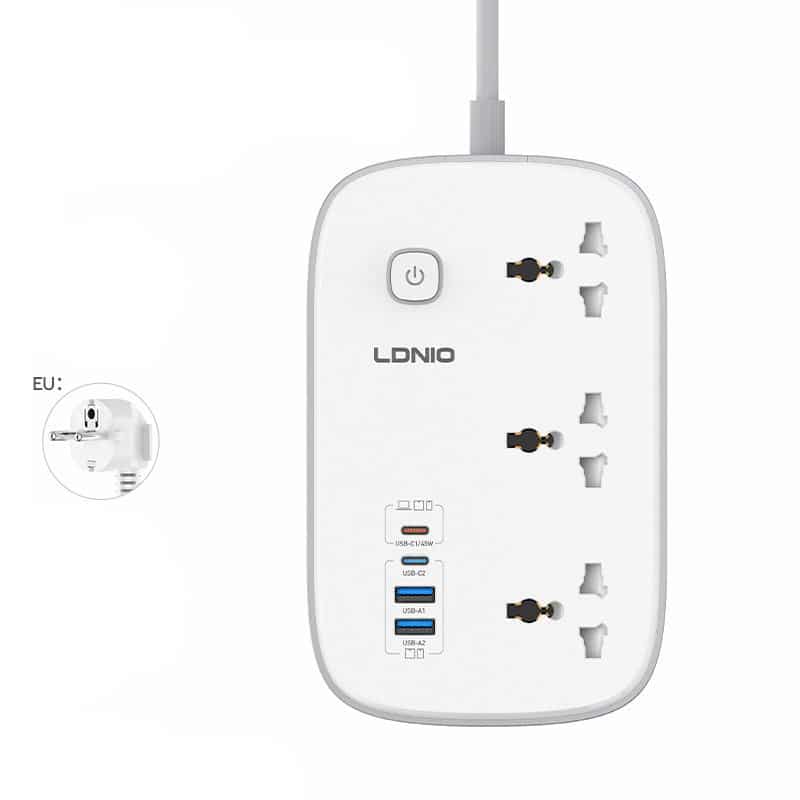 LDNIO SC6 Power Strip 45W USB C Port