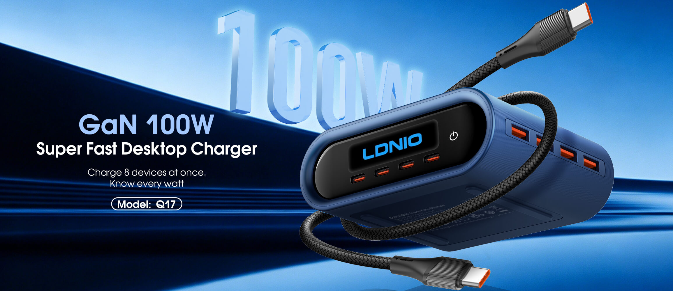 65W Multi-ports Desktop Charging Station A6573C